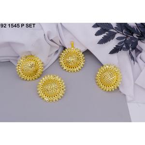 Collar de Moda Habesba Etíope, Pendientes con Colgante Chapado en Oro con Anillo de Dedo, Joyería Tradicional Africana Eritrea para Bodas - Product Image 4