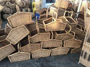 Venta al por mayor de mimbre de ratán cesta de Picnic de mimbre rústico Mochila De Picnic bolsa con cubierta - Product Image 6