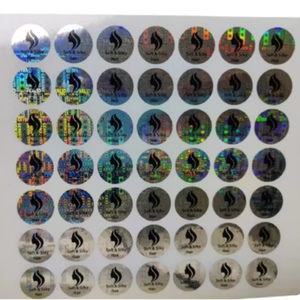 Étiquettes adhésives holographiques rondes personnalisées Digiteltech P4 pour l'emballage, fabriquées au Bangladesh pour les achats professionnels - Product Image 1