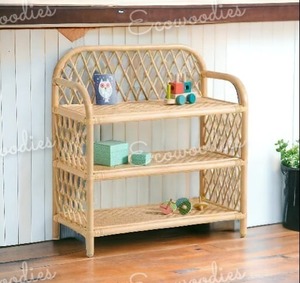 Estante de almacenamiento de bambú hecho a mano para baño, estante de pie para suelo, decoración del hogar, estante organizador natural, novedad - Product Image 4