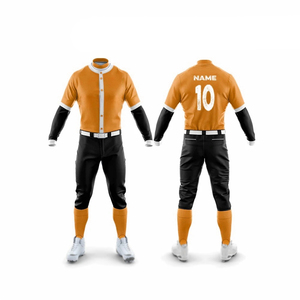 Juegos de uniformes de béisbol de poliéster 100% personalizables para Universidad de talla grande logotipo personalizado estilo Retro antibacteriano secado rápido - Product Image 2