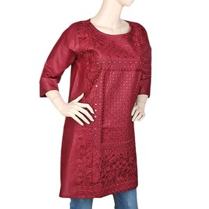 Kurti Bordado para Mujer - Color Granate - Product Image 1