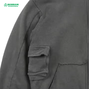 Sudadera con capucha unisex personalizada de alta calidad, 100% algodón French Terry, con cremallera completa, hombros caídos, para invierno, de secado rápido y transpirable. - Product Image 3