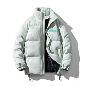 Chaqueta acolchada estampada OEM personalizada para hombre, chaqueta de invierno con logotipo personalizado para hombre, chaqueta acolchada con burbujas y bolsillo - Product Image 1