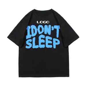 T-shirts en coton et polyester légers en gros, impression en relief, confortables, respirants, séchage rapide, impression en relief pour hommes - Product Image 3