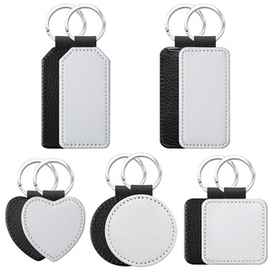 Porte-clés en cuir durable, design simple, léger et compact, pour organiser les clés, voyage quotidien, impression par sublimation - Product Image 2