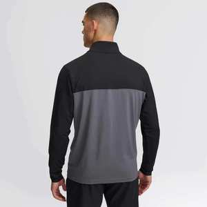 เสื้อยืดแขนยาวแบบสปอร์ต คอซิป ¼ ซิป ผ้าโพลีเอสเตอร์ ยูนิเซ็กซ์ ระบายอากาศ แห้งเร็ว สกรีนโลโก้ได้ พิมพ์ลายสะท้อนแสง สำหรับฤดูหนาว - Product Image 4