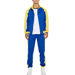 Conjunto deportivo informal de 2 piezas para hombre, con cremallera completa, para correr, con bolsillos. - Product Image 2