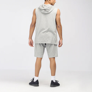 เสื้อฮู้ดแขนกุดผู้ชาย สีพื้น ผ้าฝ้ายเฟรนช์เทอร์รี่ สวมใส่สบาย มีกระเป๋า ทรงปกติ เหมาะสำหรับใส่ในฤดูใบไม้ร่วง - Product Image 4