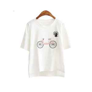 Camiseta de mujer de gran tamaño de alta calidad Estilo casual popular con logotipo personalizable en las mangas delanteras Último diseño - Product Image 1