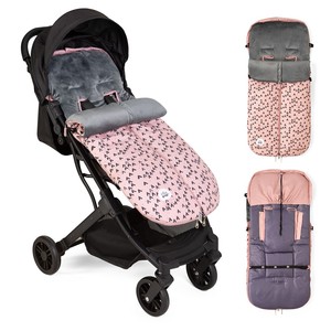 Poussette-chauffe-pieds universelle imperméable 46x105 cm en polaire corail, modèle Montan, noir, accessoire - Product Image 1