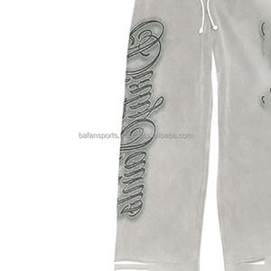 Ensemble de survêtement unisexe décontracté en molleton de coton épais respirant de 340 grammes, imprimé, avec sweat à capuche et pantalon de jogging - Product Image 6