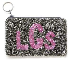 Pochette perlée fermeture éclair de style vintage avec broderie - Product Image 1