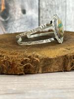 Bracelet manchette ajustable en argent sterling 925 fait main, style mexicain, avec turquoise Royston sertie clos, forme ovale coussin, bijou antique, cadeau