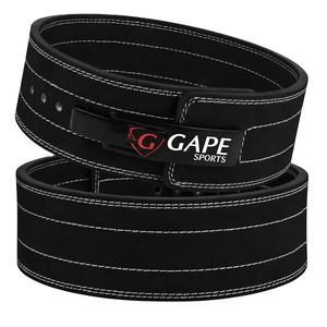 Cinturón de Levantamiento de Pesas de Cuero Vacuno Premium de 10 mm de Grosor para Hombres y Mujeres, Entrenamiento de Fuerza, Sentadillas, Peso Muerto, Profesional - Product Image 1