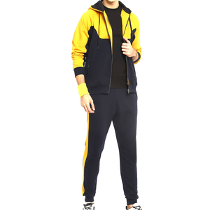 <b>Professional</b> High Quality Men's Tracksuit 100% Cotton <b>Light</b> Weight Hooded for Winter Jogging OEM ODM - Product Image 3