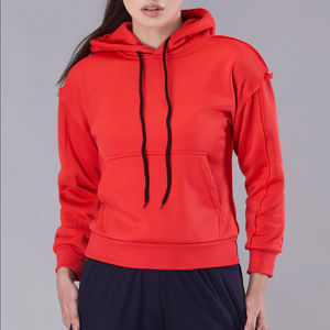 OEM Service Nouvelle Arrivée Solide Couleur Femmes Sweat À Capuche À La Mode À Manches Longues Coupe Régulière Cordon De Haute Qualité Sweats À Capuche Pour Femmes - Product Image 2
