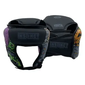 Casque d'entraînement de boxe en cuir de haute qualité pour jeunes, vente chaude, protection de tête pour le kickboxing, les arts martiaux, les combats d'entraînement pour enfants - Product Image 1