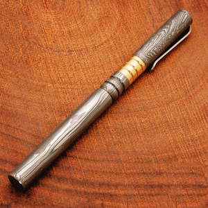 Stylo en acier Damas de haute qualité avec finition artistique, adapté aux cadeaux et à un usage promotionnel, stylo en acier Damas professionnel - Product Image 3