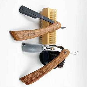 Navaja de afeitar recta de acero inoxidable personalizada de fábrica directa Pissco para hombre, con logotipo personalizado, 1 pieza. - Product Image 2