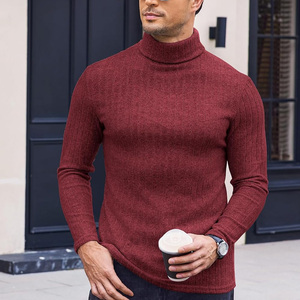 Logo personnalisé pour hommes faux haut à col roulé à manches longues chemise de superposition OEM ODM tenue décontracté en coton mélangé approvisionnement d'usine - Product Image 6