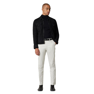 Chaqueta de cuero marrón de último diseño, chaqueta de cuero genuino de ante con cremallera frontal para hombre, chaquetas de invierno - Product Image 3
