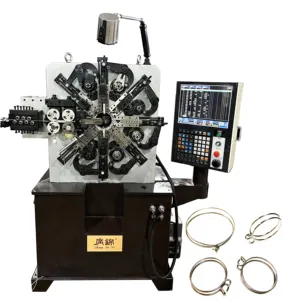 Mola cnc de 4 eixos que formam a máquina fazendo grampo duplo do fio e clipes da tubulação