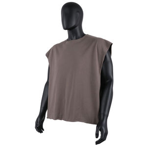 เสื้อกล้ามทรงโอเวอร์ไซส์ผ้าคอตตอน 100% แบบถัก ยี่ห้อ SPORTISH IMPEX รุ่นคัสตอม คอกลม ผ้าหนา สไตล์วินเทจ - Product Image 2