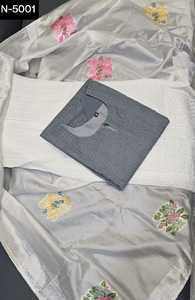 Ropa tradicional india Premium Hermosa Chikankari Trabajo en Readymade Kurtis Casual Party Wear Gorgete Top con Pent - Product Image 6