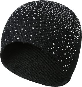 Gorro de Invierno Personalizable 100% Acrílico, Gorro de Punto con Imagen Bordada Brillante, Logotipo de Diamantes de Imitación, Unisex, Moda Empresarial, OEM, ODM, Alta Calidad - Product Image 4