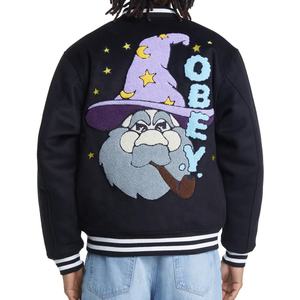 เสื้อแจ็กเก็ตเบสบอลสำหรับผู้ชายเสื้อกีฬาทีมโรงเรียนลำลองทรงหลวมมีการตกแต่งปักลายสำหรับฤดูหนาว-ไฮสตรีท - Product Image 4