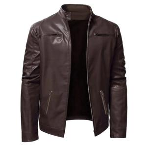 Veste de course unisexe en cuir de veau noir, doublure en toile, imperméable, coupe-vent, style décontracté d'hiver, fabriqué en Inde - Product Image 3