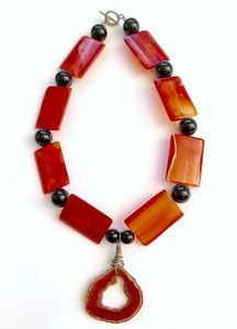 Collar Artesanal para Mujer, Cuentas de Resina de Alta Calidad, Cadena Plateada, Estilo Clásico, Moda India, Aniversarios, Artesanía en Resina - Product Image 2