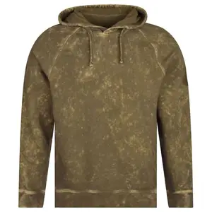 Yüksek performans için düz renk pamuk güneş soluk Hoodie sonbahar Unisex yetişkin için özel yapılmış Hoodie Unisex