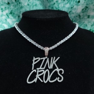 Collar de Moda con Colgante de Letra en Plata 925 Chapada en Oro con Diamantes de Moissanita VVS, Cadena Estilo Tenis para Mujer a Bajo Precio - Product Image 5