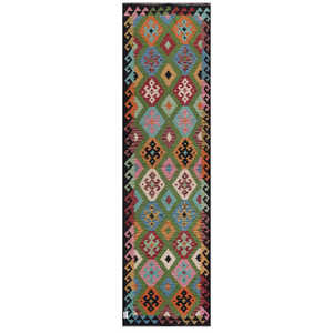 Tapis de couloir Maimana Afghanistan Kilim 303 x 84 cm - Product Image 1