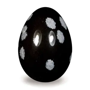 Aktuellste 2023 Hochwertige Schneeflocke Obsidian-Ei Großhandel Edelstein-Ei zur Heilung Ausgleich aller Chakren von SOHA AGAT