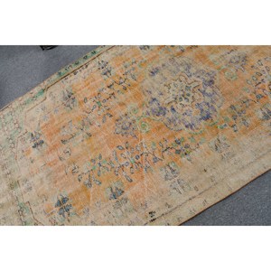 พรมปูพื้น6.2ft ขนสัตว์สีเบจสีส้ม3.9ชิ้นแบบคลาสสิกพรมปูพื้นห้องโถงทำจากยางแนววินเทจสไตล์ตุรกี - Product Image 5