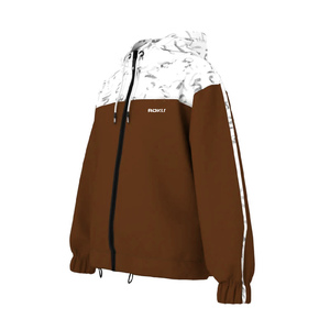 แจ็กเก็ตกันลมซิปแบบกำหนดเองสำหรับผู้ชายและผู้หญิงผ้ากำมะหยี่สไตล์สตรีทแวร์ยาวผ้ากำมะหยี่ลายสีพื้นสำหรับฤดูหนาว - Product Image 2