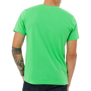 เสื้อยืดคอกลมแขนสั้นผ้าฝ้ายเรียบแบบยูนิเซ็กซ์สำหรับผู้ชาย - Product Image 3