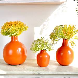 Florero de aluminio moderno de color naranja Florero de metal Florero de lujo de alta calidad Nuevo - Product Image 1