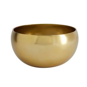 Mesa de latón macizo decorativa de aspecto único forma redonda cuencos para servir alimentos último diseño cuencos para mezclar frutas de gran tamaño para la venta - Product Image 1