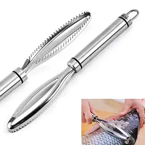 Fish Scale Remover Cleaner Scaler Scraper Fast Cleaning Fish Skin Stainless Steel Fish Scales Brush Shaver Cleaner Descaler Skin