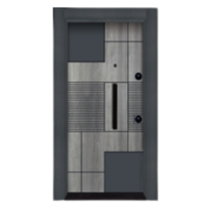 Puerta Manual Exterior Comercial de Acero Inoxidable y Madera Plástica para Almacén, con Acabado Moderno y Prevención de Incendios, para México - Product Image 3
