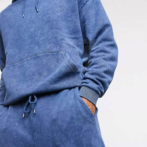 Conjunto Deportivo Oversize para Hombre con Lavado Ácido, Sudadera con Capucha y Pantalones Jogger de Moda Urbana Moderna, Personalización de Marca Disponible - Product Image 4