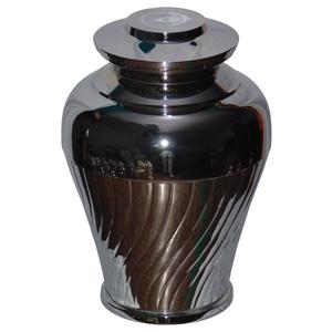 Urnes funéraires modernes en laiton de haute qualité avec étain et couleur noire finies pour les cendres humaines Fournitures funéraires en métal - Product Image 2