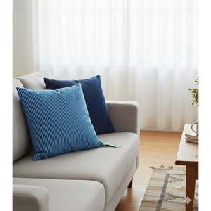Cojín Benetton 100% Algodón 45*45 Cm con Relleno a Rayas Azules - AZUL - Product Image 2