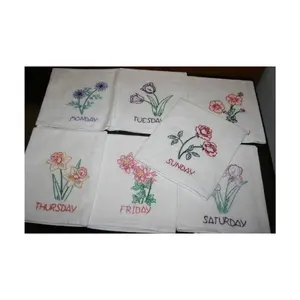 Toallas de Agua de Secado Rápido, Ecológicas, Elegantes, Japonesas, de Tela Suave de Lino y Algodón Fino con Estampado Floral Vintage para los Días de la Semana - Product Image 1
