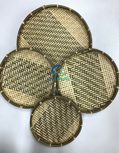 Classic Style Handwoven Eco-Friendly <b>Bamboo</b> Tray Best Supplier Vietnam Environmentally Friendly Basket <b>Bamboo</b> <b>Crafts</b> - Product Image 6