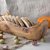 Bol à pâte en bois de forme oblongue, bol à pain alimentaire Vintage, décoration de Table, bol à pâte en bois, conception OEM, fait à la main du Vietnam, meilleure vente